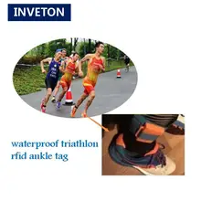 triathlon chip swimming timing system school attendance passive range long 1-6m ankle waterproof wristband epc gen2 uhf rfid tag
