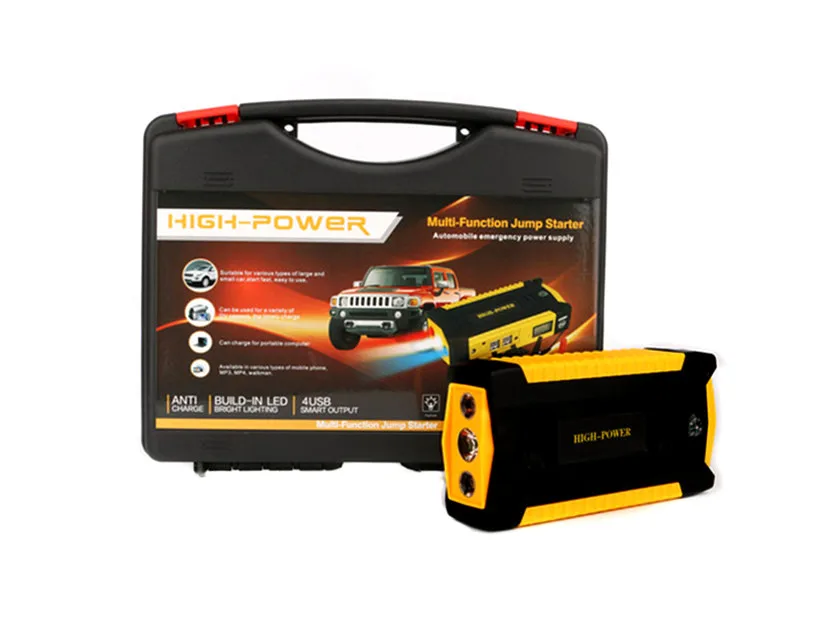 Высокая мощность автомобильный стартер power Bank 600A 12V портативный автомобильный аккумулятор бустер аварийное зарядное устройство для бензина/дизеля - Цвет: Plastic Case packing