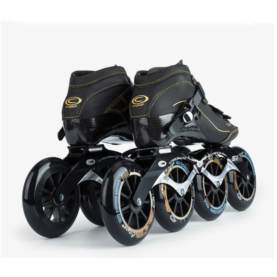 Japy Cityrun سرعة حذاء تزلج بعجلات ألياف الكربون المهنية المنافسة على الجليد 4 عجلات سباق التزلج Powerslide Patines مماثلة