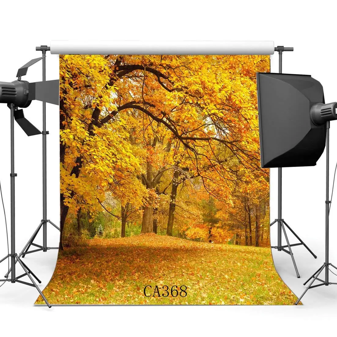 

Photography Backdrop Rural Forest Autumn Fall Leaves Natural Scene Seamless Background Studio Prop CA368