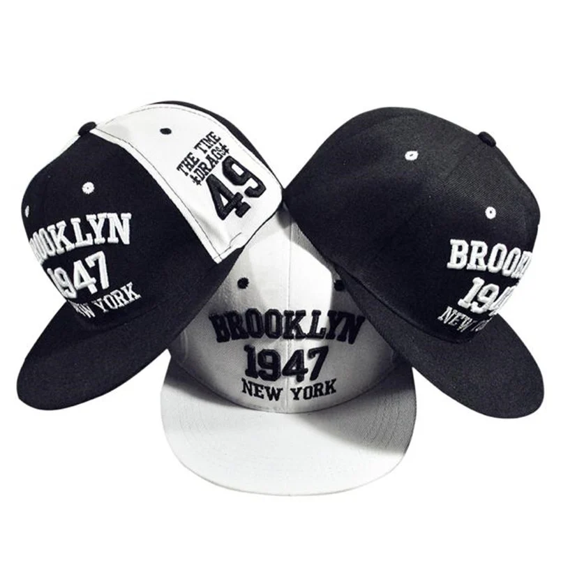 Baseball Caps Women's Men's Fashion Embroidery Snapback Adjustable Summer Casual Outdoor Hip Hop Flat Hat F#J14 (4)