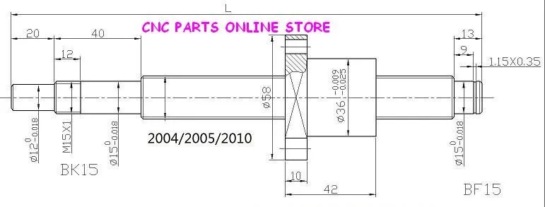 RM2005 шарикового винта SFU2005 2500 мм шариковый винт+ BK/BF15 конец Поддержка+ 2005 станков кронштейн+ 8x12 мм соединение гибкого вала