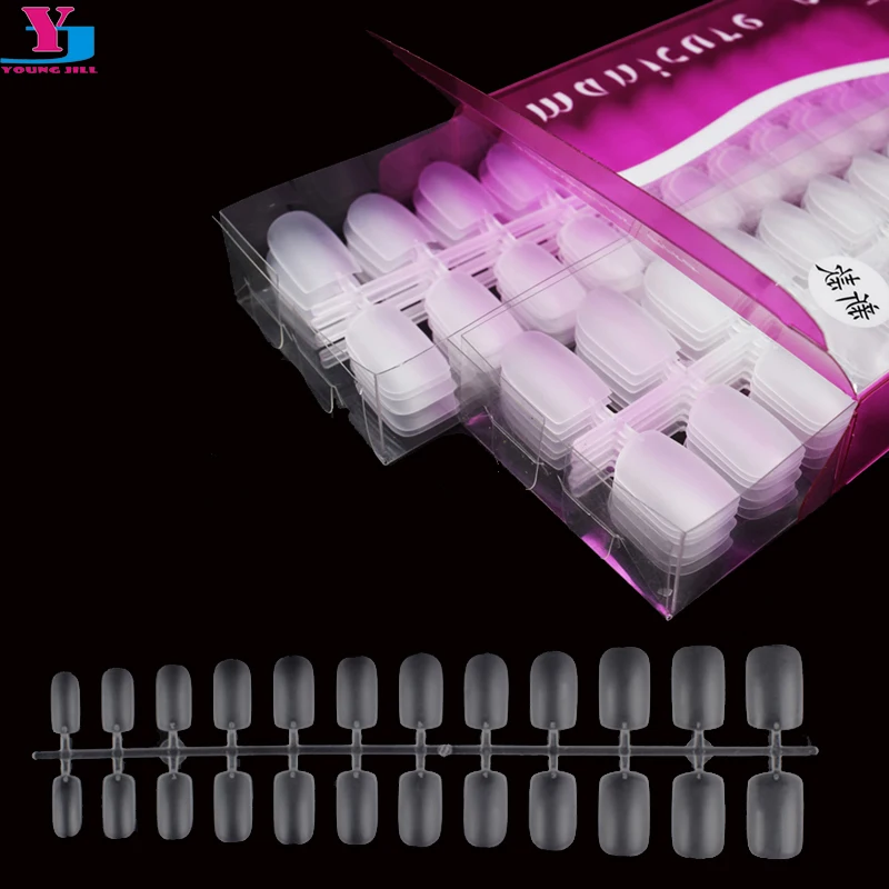 

12Set*288pcs Wholesale Clear Round False Nails Tips Ultra-thin Matte Breath French Full Cover Faux Ongles Manicure Brand New