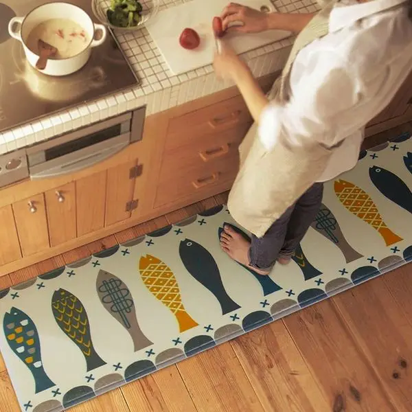 

Fish Door Mat Alfombras Hall Bathroom KitchenHome Rug Absorbent Non-slip Coral Velvet Mats Carpet Strips tapete 3 Sizes