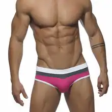 Бренд 3 шт мужские купальники купальные бикини Одежда трусы спортивные сексуальные купальники полосатый пляжный серфинг плавание костюм морской гей пенис