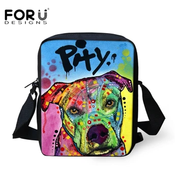 

FORUDESIGNS Designer Women Men Messenger Bags Pity Bull Dog Printed Small Crossbody Bags, Female Casual Mini Shoulder Bags Male