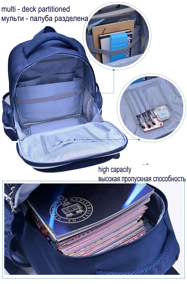 Большая распродажа, Школьный Рюкзак Для Оксфордского университета, водонепроницаемый рюкзак для мальчиков и девочек, забота о позвоночнике, легкие ортопедические сумки