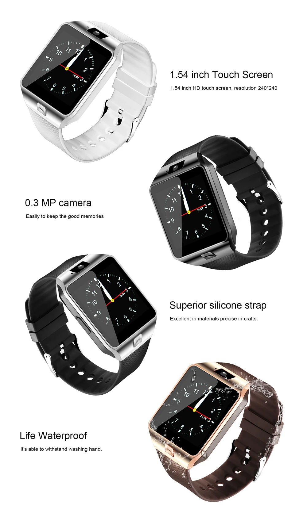 Смарт часы Smartwatch DZ09 Android телефонный звонок Relogio 2G GSM SIM TF карта камера для мужчин женщин и детей наручные часы