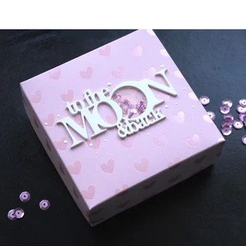 

To The Moon And Back Phrases Metal Cutting Dies for DIY Scrapbooking Album Embossing Paper Cards Making Crafts Supplies 2019 New