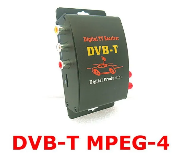 2 тюнеры внешний мобильный Автомобильная DVB-T MPEG-4 Авто DVBT MPEG4 цифровая ТВ-приставка с пультом дистанционного управления Управление для автомобиля DVD gps плеер