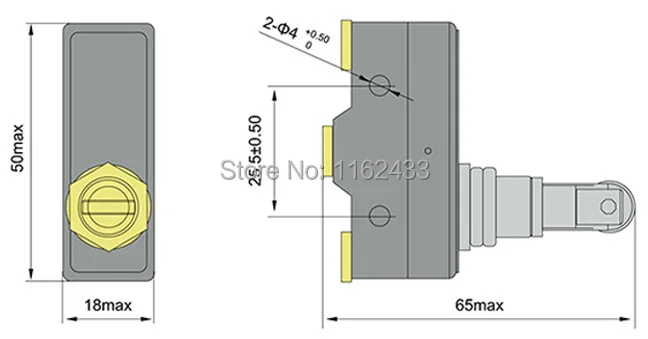 LXW5-11Q1 micro switch drawiing