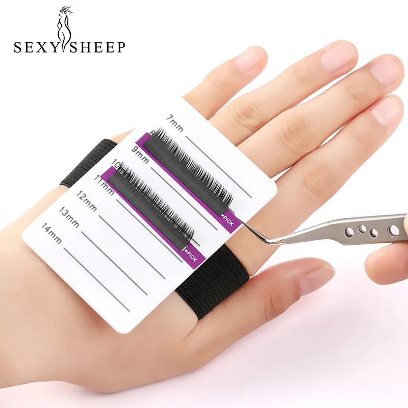 

Eyelash display board White Acrylic Portable Eyelash Display Board Hand-held grafting false eyelash display board