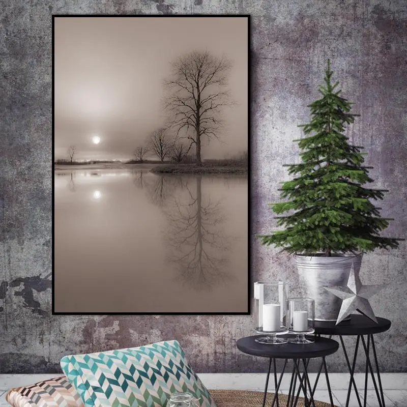 

Wall Picture Painting Modern Nordic abstract Art Canvas Print Creative design Tree Natural Poster Home Decor No Frame