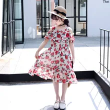 Girls Dress Children 2019 Summer Beach Off Shoulder Chiffon Flower Princess Party Dresses For Girls Clothes 4 6 8 10 12 13 Years Girls Dress Children 2019 Summer Beach Off Shoulder Chiffon Flower Princess Party Dresses For Girls Clothes 4 6 8 10 12 13 Years