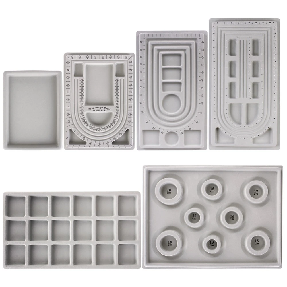 グレーの植毛ビーズボード ブレスレット ネックレス ビーズ 日曜大工 ジュエリー作り トレイデザイン 手作りツール アクセサリー Jewelry Tools Equipments Aliexpress