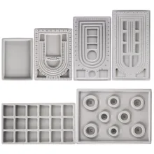 Cinza reuniram placa do grânulo pulseira colar miçangas diy jóias fazendo bandeja organizador design diy artesanato ferramenta acessórios