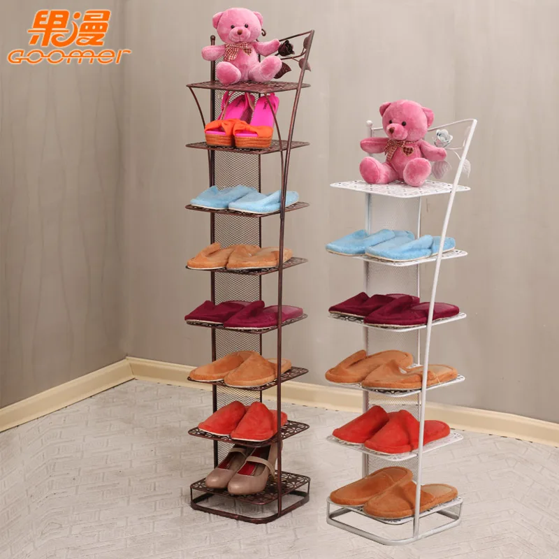 European Wrought Iron Floor Vertical Layers Shoe Rack ...