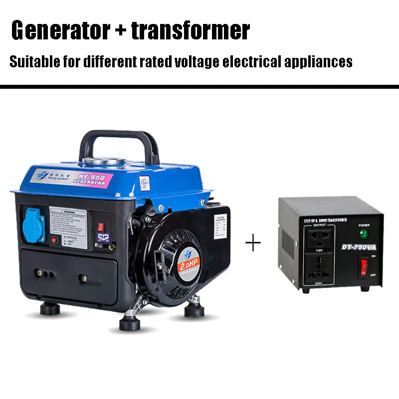 2019 Model 650W Portable Gasoline Generator Easy Carrying Silent Camping Generator Set for Home Use,Ooutdoor Picnic