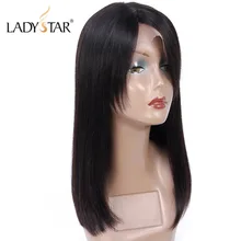 LADYSTAR 4*1 u-образный парик шнурка предварительно сорвал Remy бразильские прямые человеческие волосы парики с волосами младенца для черных женщин