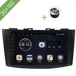 Автомобильный мультимедийный плеер 1 Din Android 7,1 автомобиль DVD для SUZUKI Swift 2014-2015 9 "2 г/ 16 г сенсорный экран автомагнитолы gps