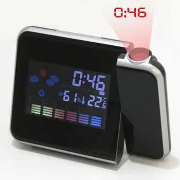 

Color Screen Weather Forecast Clock Lazy Electronic Clock Perpetual Calendar Weather Station Projection Alarm Clock 3
