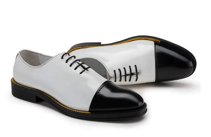 Для мужчин разноцветная обувь ручной работы из натуральной телячьей кожи Для мужчин Оксфорд обуви черные туфли под платье из лакированной кожи круглый носок Кружево-Up Обувь