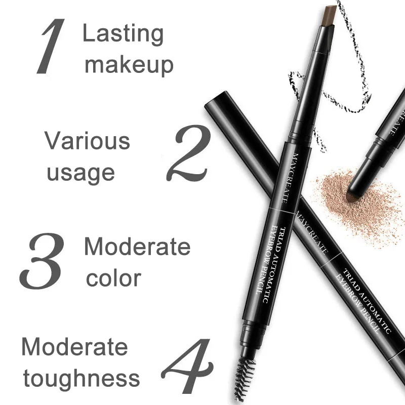 Refurbished Chance for  3 In 1 Eyebrow Pencil for Women Waterproof Eye Brow Powder Brush Makeup Kit MH88