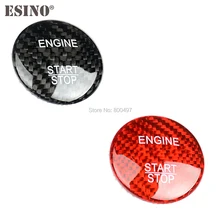 Стайлинга автомобилей углеродного волокна 3D запуска двигателя кнопка остановки устройства зажигания Накладка для Mercedes Benz C GLC GLE GLS CLA