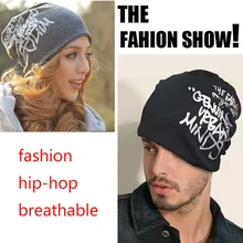 Autumn spring New Fashion Women And Men Cotton Hat All-match Letter Set Head Lovers Skullies Beanies Thin Hip Hop Couple Caps