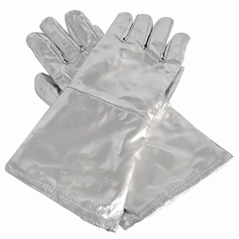 New Thermal Radiation 1000 Degree Celsius Heat Resistant Aluminized Gloves 38CM 