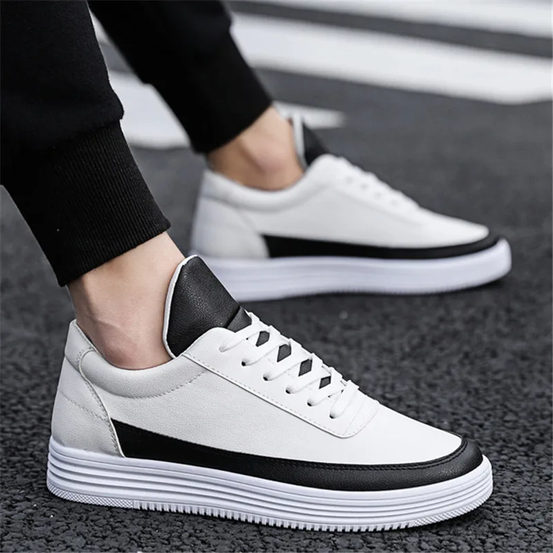 

New Mens High Quality Casual Shoes PU Leather Casual Shoes Slip On men FashionWalking Male Sneakers Tenis Feminino Footwear 2019