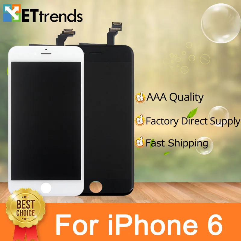 

10PCS/LOT Quality AAA Display For iPhone 6 LCD Screen Assembly Cold Press Frame No Dead Pixel Lifetime Warranty DHL Fast ship