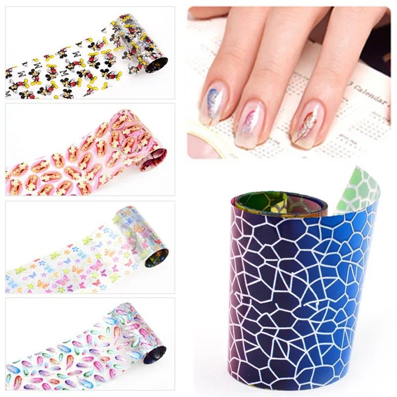 

Butterfly Flower Starry Nail Foil Colorful Floral PatternTransfer Stickers Manicure Nail Art Decoration
