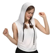 Новинка, распродажа, спортивная рубашка без рукавов с капюшоном для йоги, женские длинные топы, открытая спина, одежда для фитнеса спортзала, быстросохнущая одежда