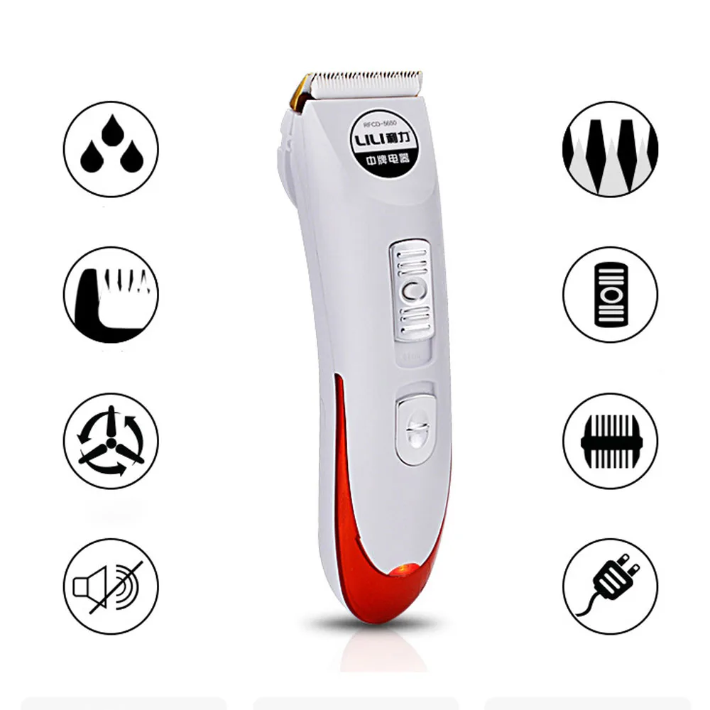 

Kinmei Rechargeable Electric Hair Clipper Hair Trimmer Washable Barber Cutting Beard Trimmer Haircut RFCD-5650