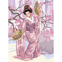 DIY фото на заказ, 3d комплекты алмазов картина вышивки крестом 5D полная квадратная мозаика Алмазная вышивка японские кимоно женское Ar L259