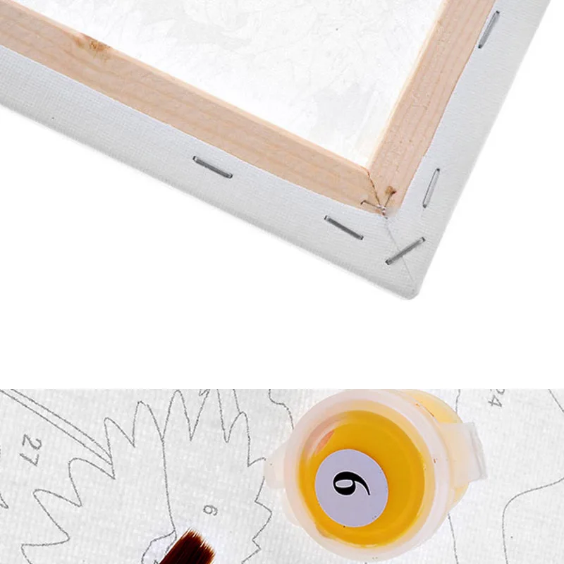 Ван Гог белая роза в рамке 16x20 дюймов картины краски по номерам DIY цифровая