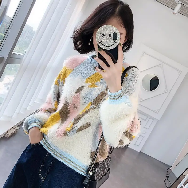 2019 New Three Color Crash Sweater Warm Sleeves Long Sleeved Sweater Casual Commuter Pullovers Fashion Sweater Women 2019 New Three Color Crash Sweater Warm Sleeves Long Sleeved Sweater Casual Commuter Pullovers Fashion Sweater Women