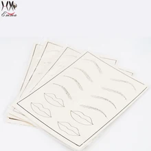 5 шт/партия тату бровей губ практика кожи смешанный дизайн для макияжа татуировки практики высокого качества