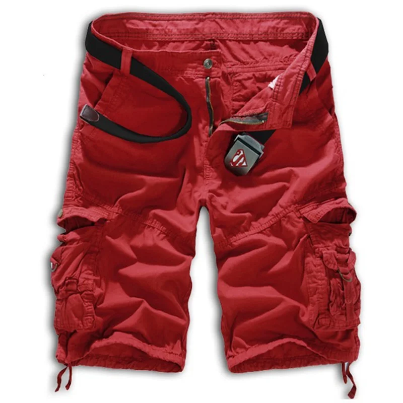 Men Army Military Cargo Shorts 2017 Fashion Casual Loose Men Shorts No Belt Shorts Men Camouflage