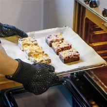 Термостойкие перчатки для барбекю Высокое качество барбекю длинные перчатки дополнительной защиты предплечья