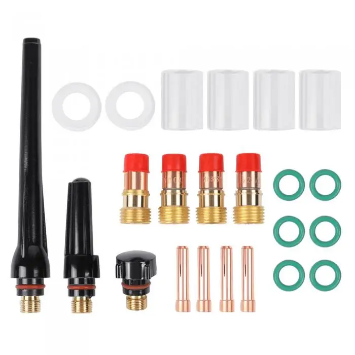 1 Set TIG Welding Torch Stubby Gas Lens Glass Cup Accessories Kit for WP17 18 26 TN88