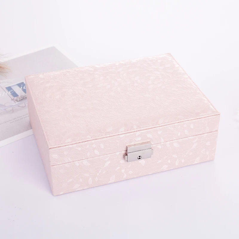 European Style Jewelry Box Home Organizer Jewellery Storage Bin for Earings Rings