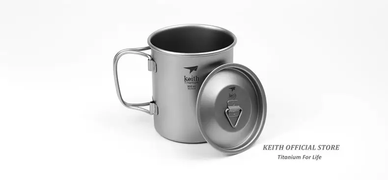 Canecas de Água de Titânio ao ar Livre com Alças Tampas de Titânio Copos de Acampamento Caneca de Viagem Keith Dobráveis Drinkware Ultraleve Ml-900 ml 300 8 ar livre com alças dobráveis tampas de