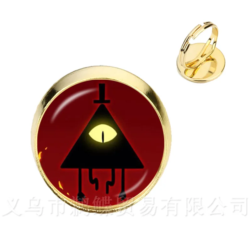 

New Popular Steampunk Rings Drama Gravity Falls Mysteries Bill Cipher Wheel Silver/Golder Plated 2 Color Rings For Women