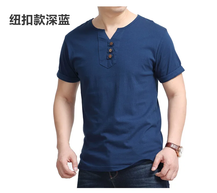Плюс размер толстый парень M-6XL 7XL 8XL футболка хлопок v-образным вырезом с коротким рукавом футболки бюст 148 см однотонные футболки хип-хоп