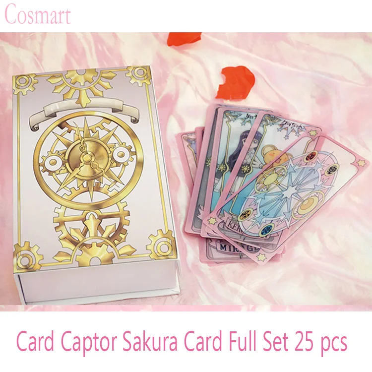 

[Stock]Anime Card Captor Sakura Colorful Card Clear patterns Full set 25 cards Cosplay props Magic Cards for gift