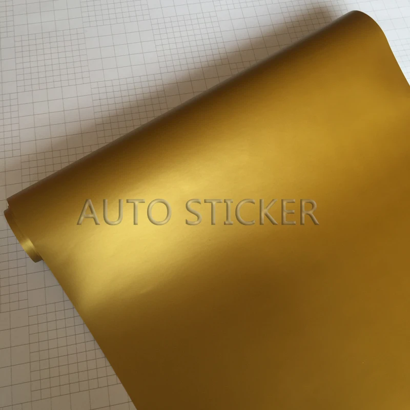 golden matte vinyl car wrap 3