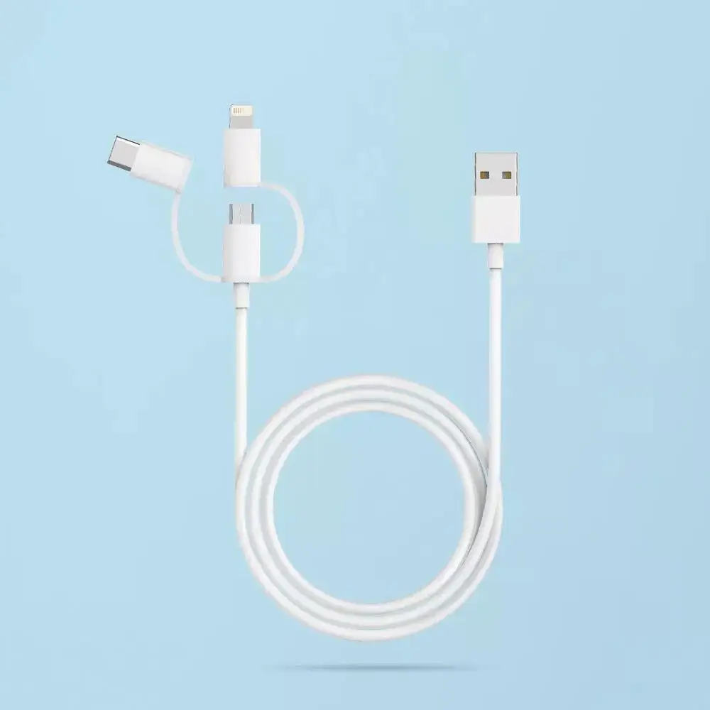 Xiaomi 3 в 1 кабель для передачи данных 100 см MFI для Lightning Micro usb type-C официальная сертификация для Android и iPhone