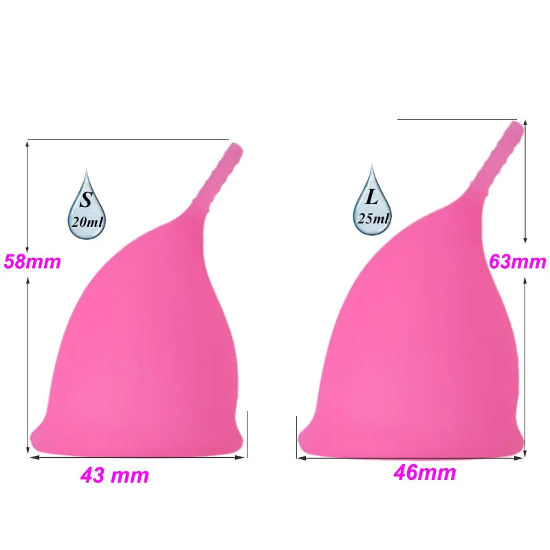1set copa menstrual de silicona medica menstrual cup coletor menstrual period period cup feminine hygiene coppetta mestruale